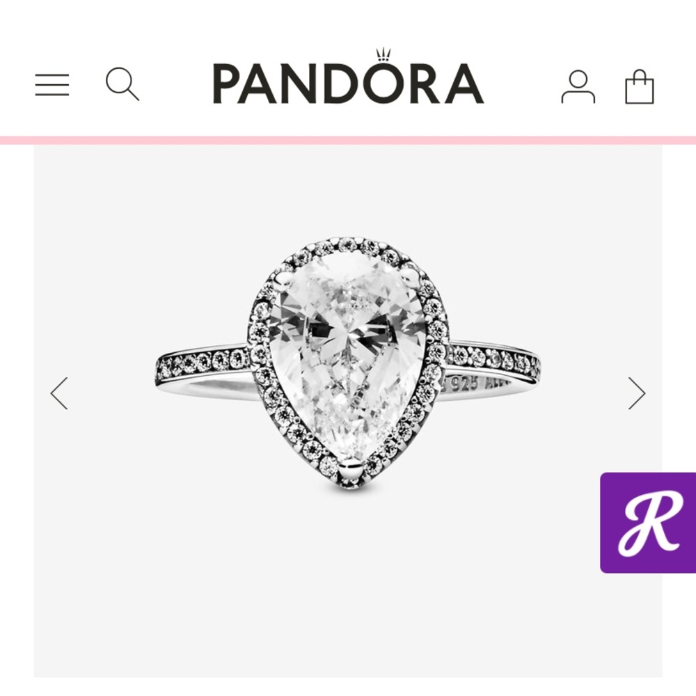 Pandora halo drop ring size 5